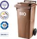Europlast Pojemnik kubeł na BIO odpady i śmieci spożywcze ATESTY Europlast Austria - brązowy 120L 1