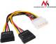 Maclean Molex - SATA x2, 0.15m, Wielokolorowy (MCTV-632) 3
