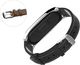 Pasek skórzany do Xiaomi Mi Band 3/4 - Black uniwersalny 5