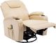 vidaXL Bujany fotel do masażu, kremowy, sztuczna skóra 6