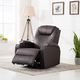 vidaXL Bujany fotel do masażu, brązowy, sztuczna skóra 1
