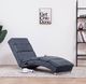 vidaXL Szezlong masujący, szary, sztuczna skóra zamszowa 1