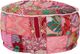 vidaXL Okrągły puf patchworkowy, ręcznie robiony, 40 x 20 cm, różowy 6