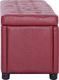 vidaXL Puf z pojemnikiem, 87,5 cm, czerwone wino, sztuczna skóra 4