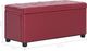 vidaXL Puf z pojemnikiem, 87,5 cm, czerwone wino, sztuczna skóra 6