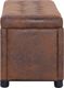 vidaXL Puf z pojemnikiem, 87,5 cm, brązowy, sztuczna skóra zamszowa 4