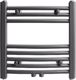 Grzejnik łazienkowy vidaXL Grzejnik łazienkowy, wygięty 480 x 480 mm, szary (141896) - 141896 1