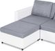 vidaXL 4-osobowa sofa rozkładana, tapicerowana sztuczną skórą, biała 6