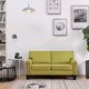vidaXL 2-osobowa sofa, zielona, tapicerowana tkaniną 1