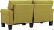 vidaXL 2-osobowa sofa, zielona, tapicerowana tkaniną 4