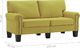 vidaXL 2-osobowa sofa, zielona, tapicerowana tkaniną 7