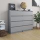 vidaXL Komoda, szara, 120 x 35 x 99 cm, płyta wiórowa 1