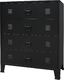 vidaXL Metalowa komoda w industrialnym stylu, 78 x 40 x 93 cm, czarna 1