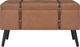 vidaXL Stołki ze schowkami, 3 szt., brązowe, sztuczna skóra 5