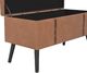 vidaXL Stołki ze schowkami, 3 szt., brązowe, sztuczna skóra 8