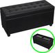 vidaXL Ławka z pojemnikiem do przechowywania, sztuczna skóra, czarna 1