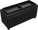 vidaXL Ławka z pojemnikiem do przechowywania, sztuczna skóra, czarna 7