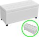 vidaXL Ławka z pojemnikiem do przechowywania, sztuczna skóra, biała 1