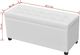 vidaXL Ławka z pojemnikiem do przechowywania, sztuczna skóra, biała 8