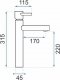 Bateria umywalkowa Rea REA-B8800 BATERIA UMYWALKOWA WYSOKA TESS CHROM REA // BR.TESS-UM-WYS 5