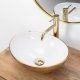 Umywalka Rea REA-U0456 UMYWALKA SOFIA GOLD/WHITE NABLATOWA REA // CE.REA.U-SOFIA-GOLD 2