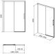 Cersanit S159-008 DRZWI PRZESUWNE DO KAB. PRYSZNIC. CREA 140X200 TRANSP. / // KNC.DRZ-CREA-140X200-TR 2