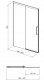 Cersanit S159-008 DRZWI PRZESUWNE DO KAB. PRYSZNIC. CREA 140X200 TRANSP. / // KNC.DRZ-CREA-140X200-TR 3