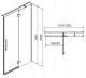 Cersanit S159-004 DRZWI NA ZAWIAS. KAB, PRYSZNIC CREA 120X200 PRAWE TRANSP. / // KNC.DRZ-CREA-120X200-TR-P 2
