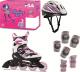 Rolki Fila J-One Combo 3 Set rekreacyjne regulowane różowe r. 32-36 2