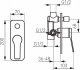 Bateria prysznicowa Ferro BSC7P BAT. STRATOS CHROM NATRYSKOWA PODTYNKOWA 2-FUKNKCYJNA // BF.BSC7P 1