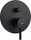 Zestaw prysznicowy Rea REA-P4100 ZESTAW NATRYSKOWY PODTYNKOWY LUNGO BLACK MAT Z BATERIĄ 2-FUNK.DESZCZOWNICA OKRĄGŁA REA // N.REA.NAT-LUNGO-BLACK 2
