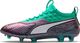 Puma Buty piłkarskie Puma One 1 IL Lth FG AG szaro-zielone 104925 01 40 3