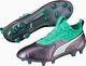 Puma Buty piłkarskie Puma One 1 IL Lth FG AG szaro-zielone 104925 01 40 4