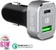 Ładowarka Crong Power Car 1x USB-A 1x USB-C  (CRG-PWRC-USBC63-ALU) 2