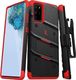 Zizo Zizo Bolt Cover - Pancerne etui Samsung Galaxy S20+ oraz podstawka uchwyt do paska (Black/Red) 1
