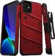 Zizo Zizo Bolt Cover - Pancerne etui iPhone 11 ze szkłem 9H na ekran + podstawka uchwyt do paska (Red/Black) 1