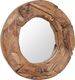 vidaXL Lustro dekoracyjne, drewno tekowe, 60 cm, okrągłe 2