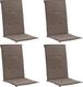 vidaXL Poduszki na krzesła ogrodowe, 4 szt., taupe, 120x50x3 cm 1