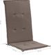 vidaXL Poduszki na krzesła ogrodowe, 4 szt., taupe, 120x50x3 cm 8