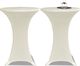 vidaXL Obrus na stół barowy 60 cm kremowy rozciągany 2 szt 1