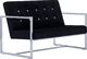 Elior Zgrabna 2-osobowa sofa Mefir - aksamit, czarna 1