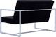 Elior Zgrabna 2-osobowa sofa Mefir - aksamit, czarna 2