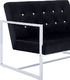 Elior Zgrabna 2-osobowa sofa Mefir - aksamit, czarna 3