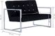 Elior Zgrabna 2-osobowa sofa Mefir - aksamit, czarna 4