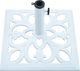 vidaXL Podstawa pod parasol, biała, 12 kg 49 cm, żeliwo 4
