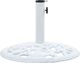 vidaXL Podstawa pod parasol, biała, 12 kg, 48 cm, żeliwo 1
