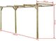 vidaXL Pergola przyścienna, 2 x 4 x 2,2 m, drewno 3