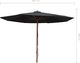 vidaXL Parasol ogrodowy na drewnianym słupku, 350 cm, czarny 6