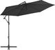 vidaXL Parasol wiszący z aluminiowym słupkiem, 300 cm, czarny 1