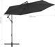 vidaXL Parasol wiszący z aluminiowym słupkiem, 300 cm, czarny 7